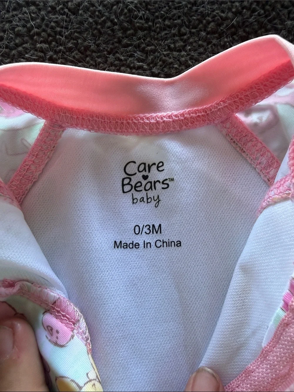 Care Bears Pink Pastel Printed Long-Sleeve Swim Suit